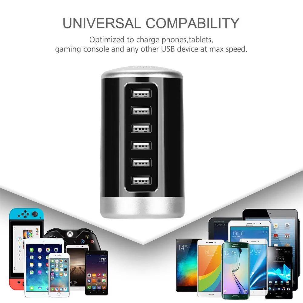 6 USB Ports Hub 6A/30W Rapid Charging Station