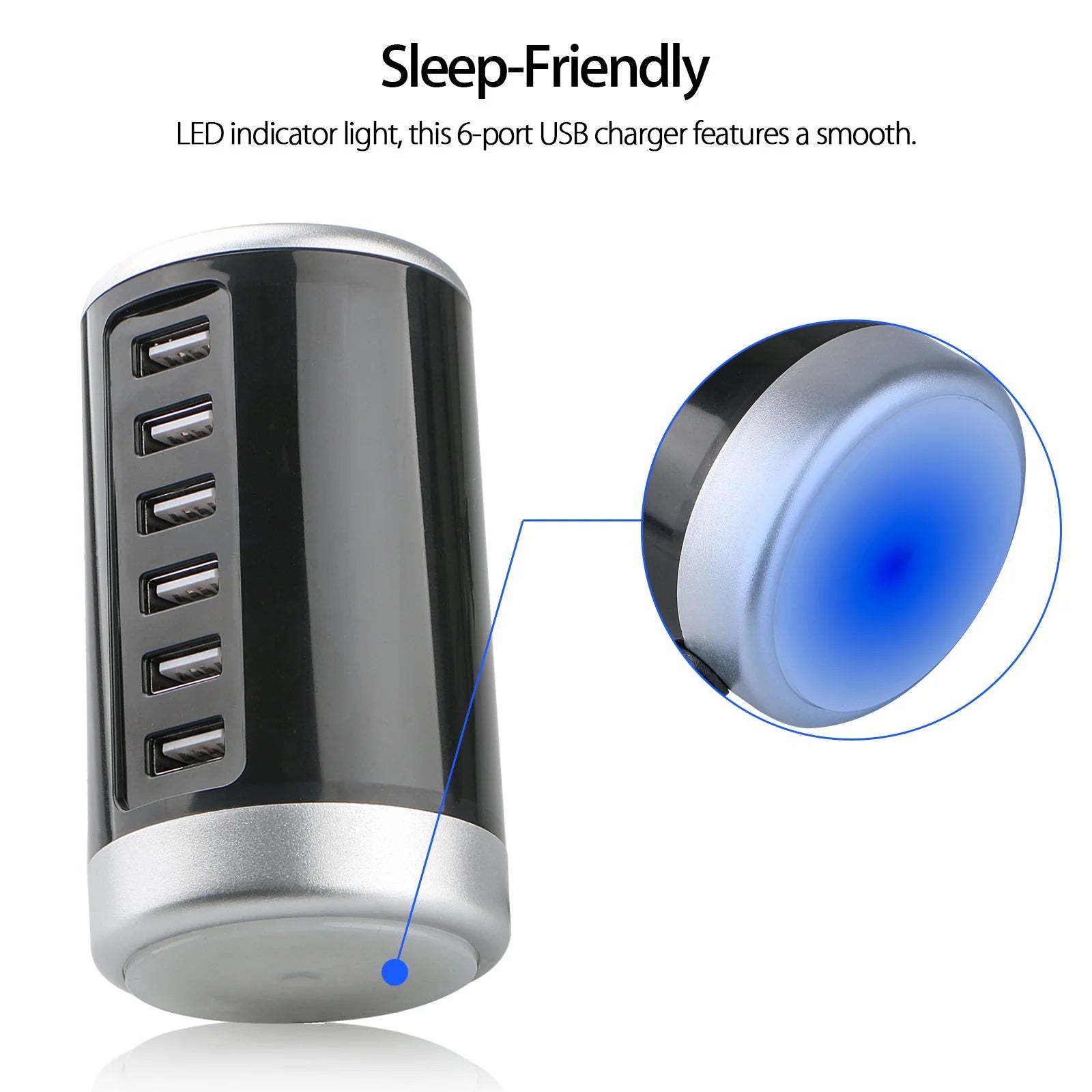 6 USB Ports Hub 6A/30W Rapid Charging Station